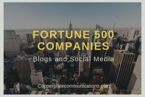 Fortune 500 companies blogs and social media